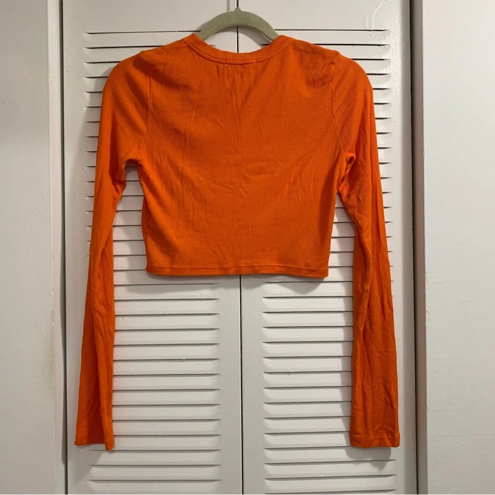 Cotton Citizen The Verona Crop Shirt Orange Size Small - Picture 5 of 10